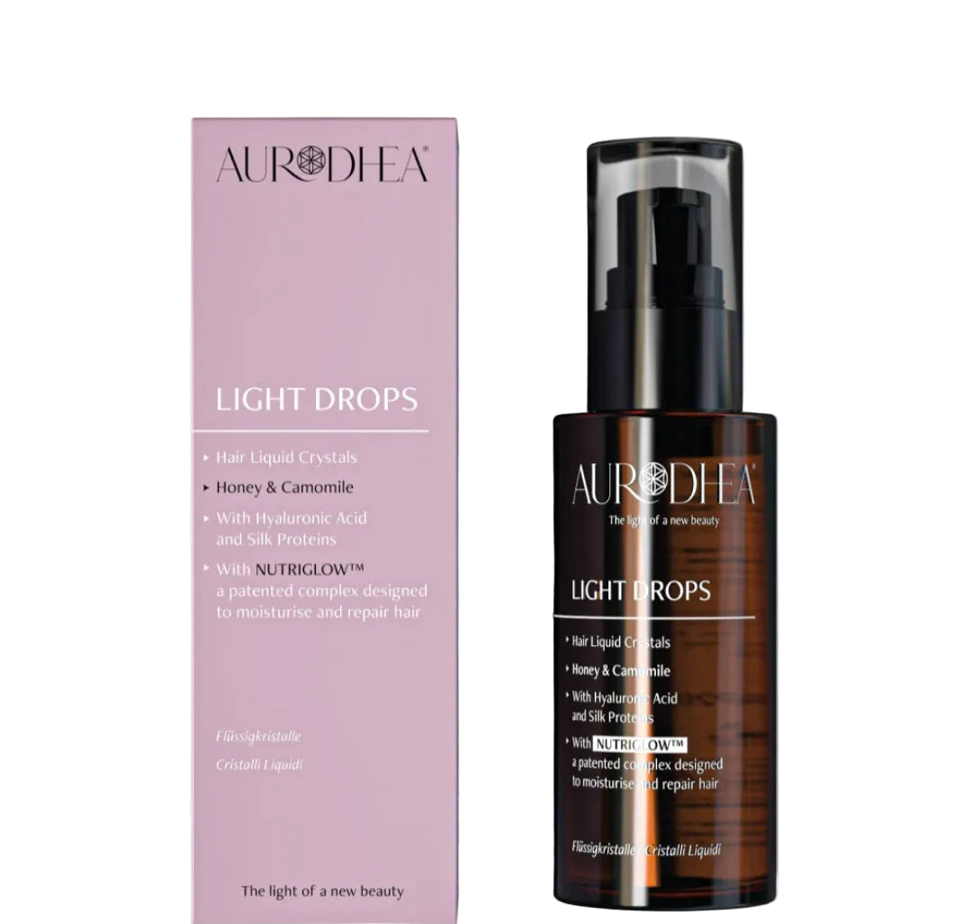 LIGHT DROPS plaukų skystieji kristalai medus ir ramunėlės - 50ml