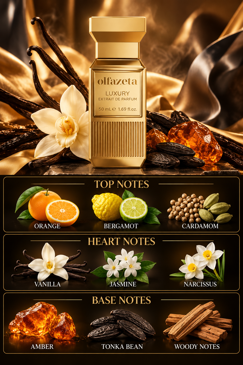 Luxury Golden Noir – Unisex Perfume 50 ml | 30% Essence